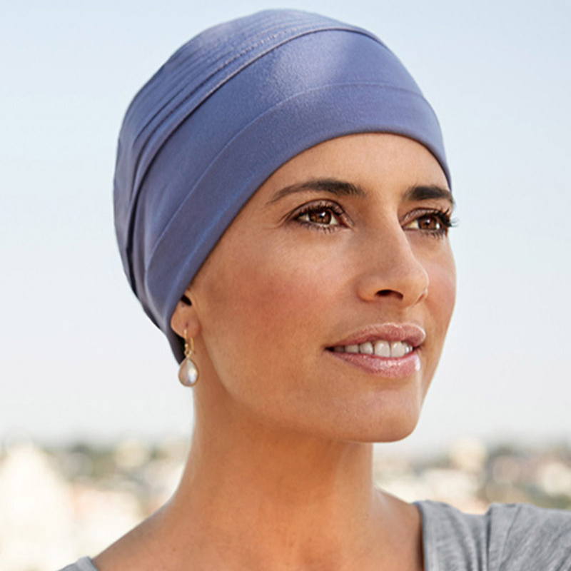 Belle Madame - Tulband basis chemo muts lavendel blauw | Haarwerken online